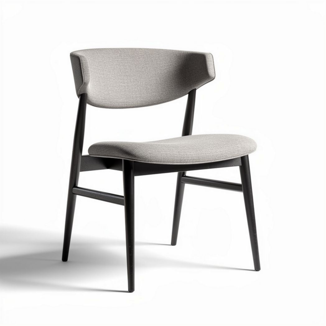 Fabric dining chair with wooden legs and minimalist design 45 x 50 x 75cm