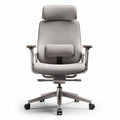 Ergonomic office chair with adjustable lumbar support in gray fabric 50 x 60 x 120cm